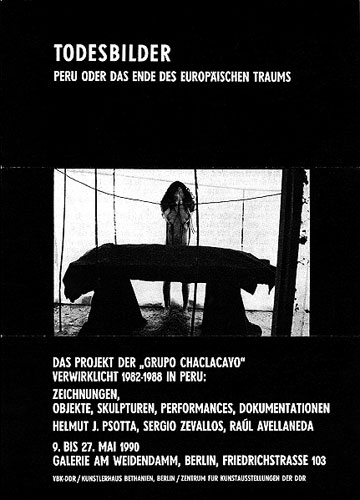 Einladungskarte zur Ausstellung in der 'Galerie am Weidendamm', Berlin (DDR) 1990